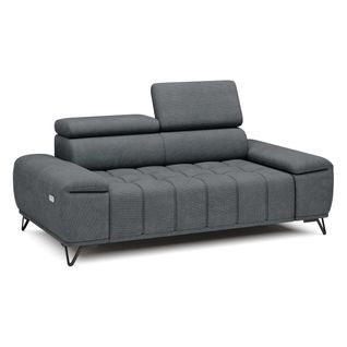 Canapé 3 places relax PALLADIO tissu eden gris foncé