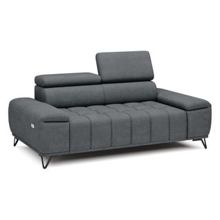 Canapé 3 places PALLADIO tissu eden gris foncé