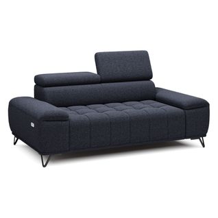 Canapé 3 places relax PALLADIO tissu bubble noir