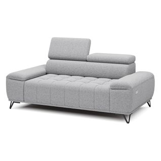 Canapé 3 places PALLADIO tissu bubble gris clair