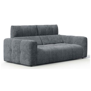 Canapé 3 places fixe UNIVERS tissu forte gris souris