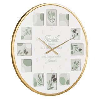 Horloge avec cadres Ø 76 cm LILA Vert