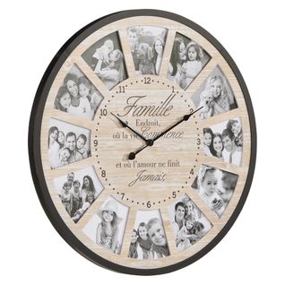 Horloge avec cadres Ø 60 cm LOLA Multicolor