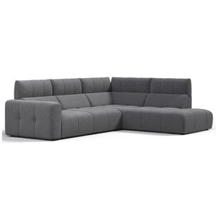 Canapé angle relax électrique droit UNIVERS tissu oro gris foncé