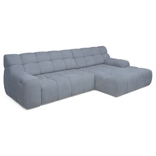 Canapé d'angle relax COCOON méridienne droit tissu gris