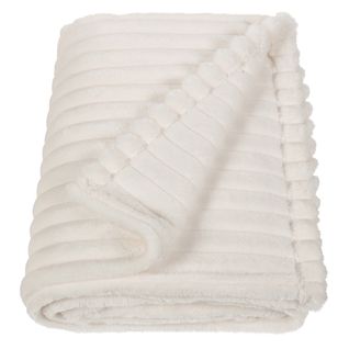 Plaid 130x170 cm LUNA Blanc