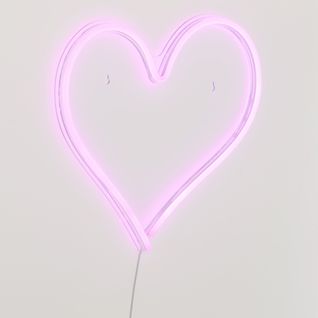 Néon mural Led USB H. 34 cm COEUR Rose
