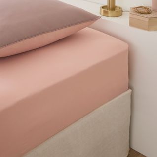Drap housse rose 90x190 cm DREAMEA CAMILLE