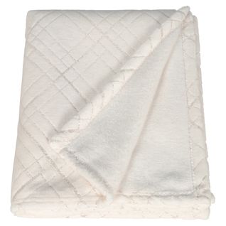 Plaid 130x170 cm FLORINE Blanc