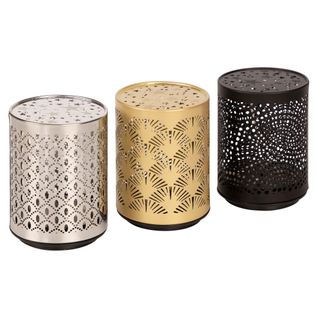 Boîte lumineuse LED H. 11 cm - Noire, dorée ou argentée