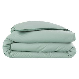 Housse de couette 240x220 cm DREAMEA PERCALE SAUGE