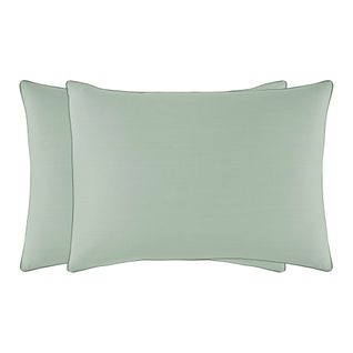 2 taies d'oreiller 50x70 cm DREAMEA PERCALE SAUGE