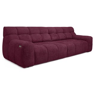 Canapé relax 4 places COCOON tissu bordeaux