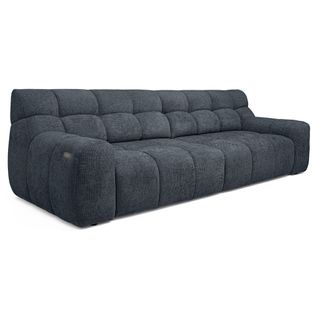 Canapé relax 4 places COCOON tissu gris foncé