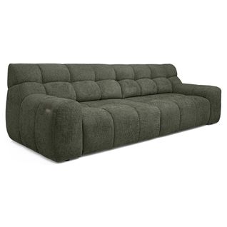 Canapé relax 4 places COCOON tissu vert