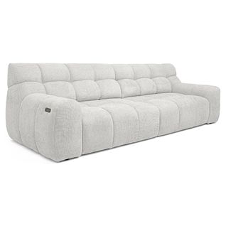 Canapé relax 4 places COCOON tissu blanc cassé