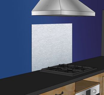 Crédence 90x70 cm - inox