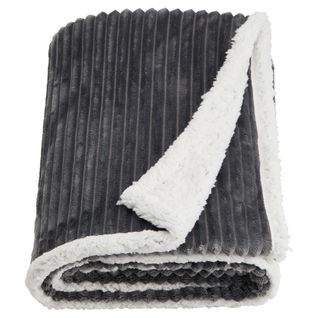Plaid 130x160 cm CORDUROY Gris