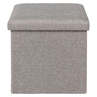 Pouf pliable H. 38 cm PAULINE Gris