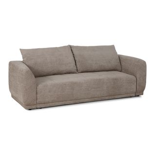 Canapé 3 places convertible AUSTIN tissu taupe