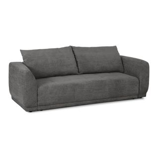 Canapé 3 places convertible AUSTIN tissu gris foncé