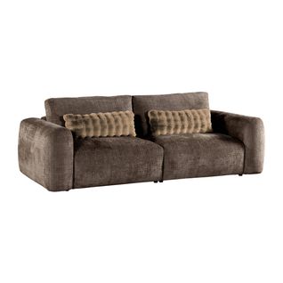 Canapé 3 places BELLO tissu taupe