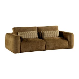 Canapé 3 places BELLO tissu marron