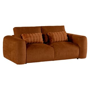 Canapé 2 places BELLO tissu terra cotta