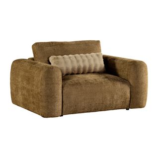 Fauteuil BELLO tissu marron