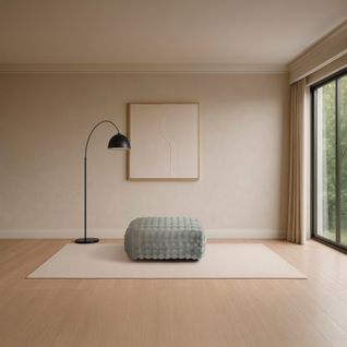 POUF BELLO tissu anthracite