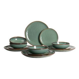 Service de vaisselle 12 pièces SIENA Vert
