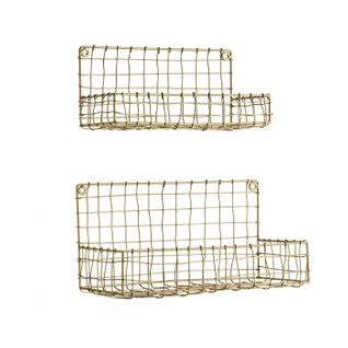 Lot De 2 Etagères En Fils De Fer