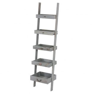Echelle Étagère Plante Jardinière Vintage Gris 169x43x32cm Eta04012