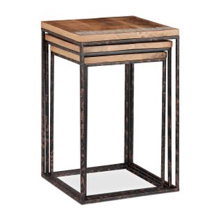 Lot De 3 Tables Basse D'appoint Bois De Manguier Naturel 13_0002598