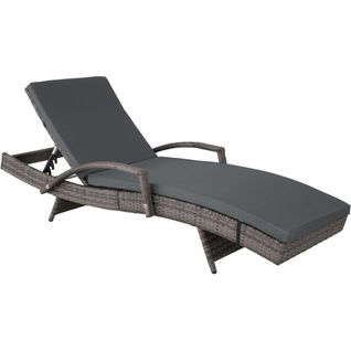 Bain De Soleil Transat Meuble Jardin 5 Positions Gris 2208056