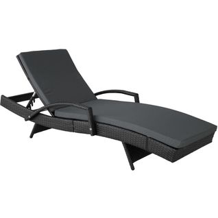 Bain De Soleil Transat Meuble Jardin 5 Positions Noir 2208057