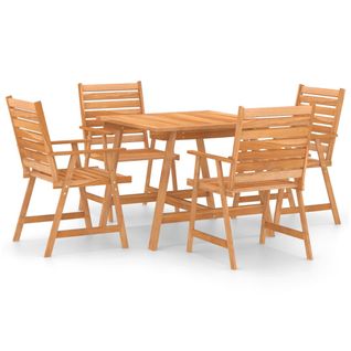 Mobilier De Salle à Manger De Jardin 5 Pièces Bois D'acacia Solide 02_0014589