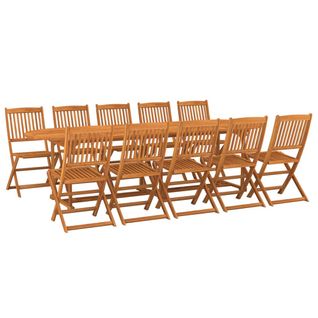 Mobilier à Dîner De Jardin 11 Pièces Bois D'acacia Massif 02_0014735