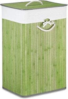 Panier Corbeille à Linge Rectangle Avec Sac Coton 65,5 Cm Bambou Vert 13_0001905_9