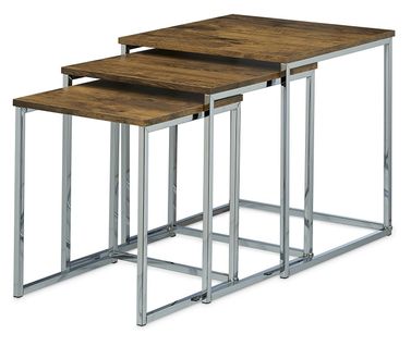 Lot De 3 Tables Basse Salon Gigogne Bout De Canapé Design Moderne Bois 0913002_2