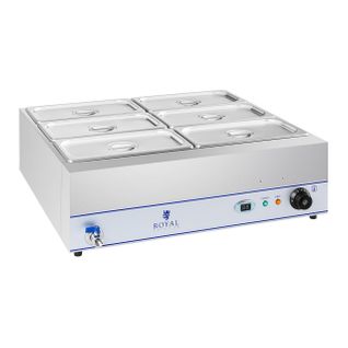 Bain Marie - 2 000 Watts - 6 X 1/3 Gn - Robinet De Vidange 14_0000559