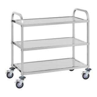 Chariot De Service En Acier Inoxydable - 3 Étagères - Jusqu'à 150 Kg 14_0000949