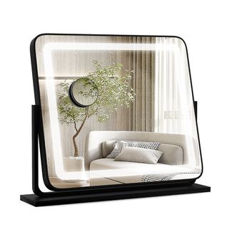 Miroir De Maquillage LED Lumineux Tactile 5 X Grossissement L56 X L48 Cm