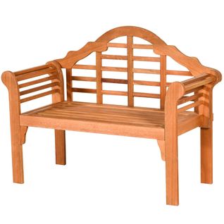 Banc De Jardin Pliable En Bois D’eucalyptus 2 Places 123 X 54 X 96 Cm Banquette De Jardin Extérieur
