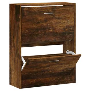 Armoire à Chaussures Range Chaussures Rangement Meuble Entrée Couloir Salon 63 X 24 X 81 Cm Bois D