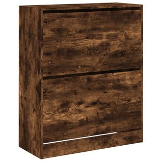 Armoire à Chaussures Range Chaussures Rangement Meuble Entrée Couloir Salon 80 X 34 X 96,5 Cm Bois