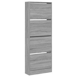 Armoire à Chaussures Range Chaussures Rangement Meuble Entrée Couloir Salon Sonoma 60 X 21 X 163,5