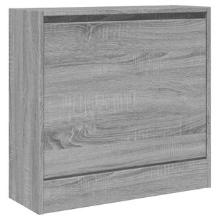 Armoire à Chaussures Range Chaussures Rangement Meuble Entrée Couloir Salon Sonoma 60 X 21 X 57 Cm
