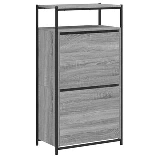 Armoire à Chaussures Range Chaussures Rangement Meuble Entrée Couloir Salon Sonoma 60 X 34 X 112 C
