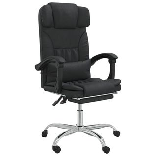 Fauteuil De Massage Inclinable De Bureau Informatique Étude Simili Noir 02_002541
